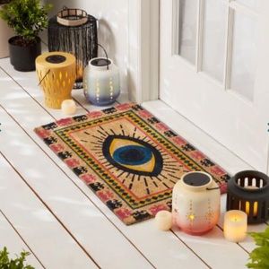 👁️EYE DOOR MAT👁️ Spirit Eye Coir Evil Eye Door Mat Home Decor NWT
